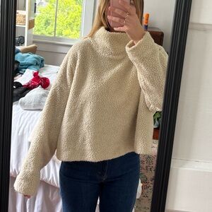 Weekday Cream Cowl Neck Oversized Sweater